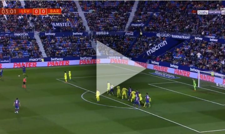 Cabaco ładuje GOLA Barcelonie w 4 minucie! 1-0 [VIDEO]